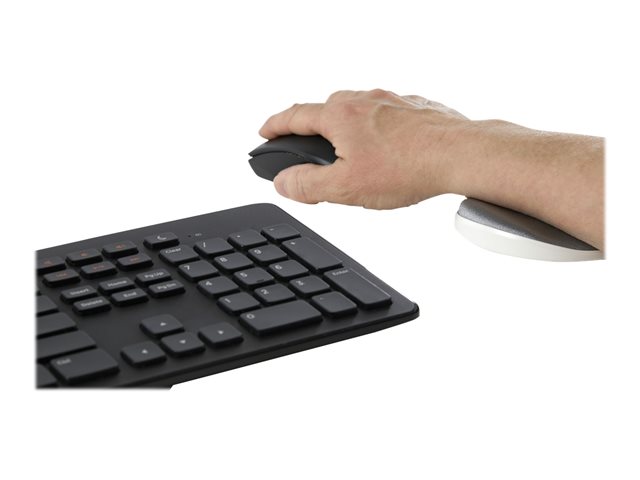 StarTech.com Wrist Rest - Ergonomic Desk Wrist Pad - Sliding Wrist Rest for Mouse - Silver Fabric - Office Wrist Support (ROLWRSTRST) - Wrist rest - TAA Compliant