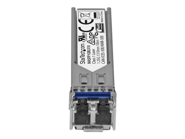 StarTech.com Cisco Meraki MA-SFP-1GB-LX10 Compatible SFP Module, 1000BASE-LX, 1GbE SMF Optic Transceiver, 1GE Gigabit Ethernet LC Connector, 10km, 1310nm Cisco Meraki MS225, MX400, MS250 - Lifetime Warranty (MASFP1GBLX10) - SFP (mini-GBIC) transceiver module (equivalent to: Juniper SFP-1GE-LX) - 1GbE - 1000Base-LX - LC single-mode - up to 10 km - 1310 nm