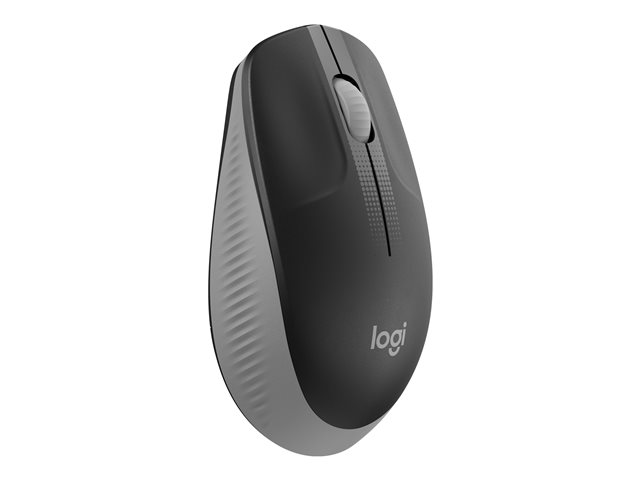 Logitech M190 - Mouse - optical - 3 buttons - wireless - USB wireless receiver - mid grey