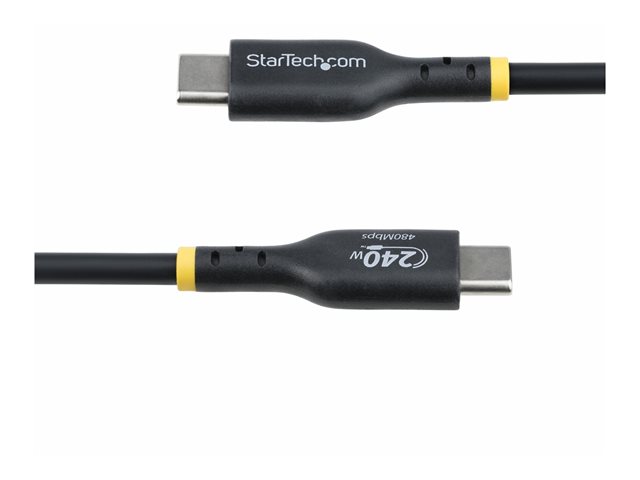 StarTech.com 3m USB C Charging Cable, USB-IF Certified USB-C Cable, 240W - USB cable - 24 pin USB-C (M) to 24 pin USB-C (M) - USB 2.0 - 48 V - 5 A - 3 m - extended power range (EPR), Power Delivery 3.1 support, halogen-free, passive - black
