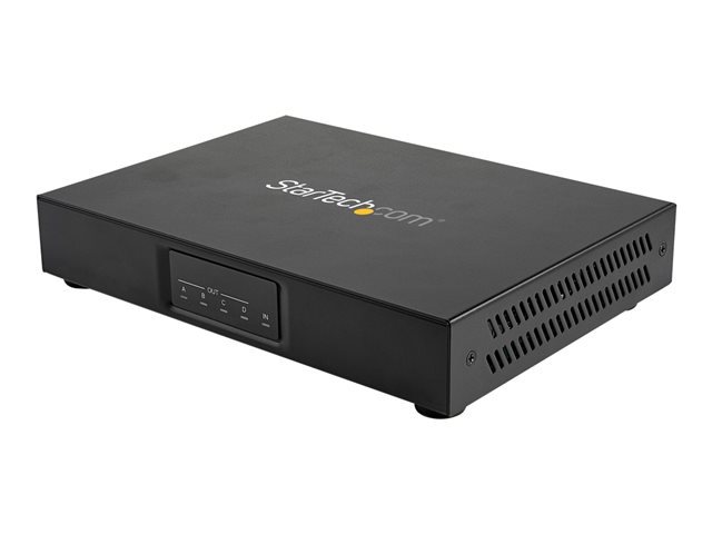 StarTech.com 2x2 HDMI Video Wall Controller, 4K 60Hz HDMI 2.0 Video Input to 4x 1080p Output, Video Wall Processor for Multi Screen Display, Video Wall Splitter, RS232/Ethernet Control - Remote configuration (ST124HDVW) - Video/audio splitter - 4 x HDMI - desktop