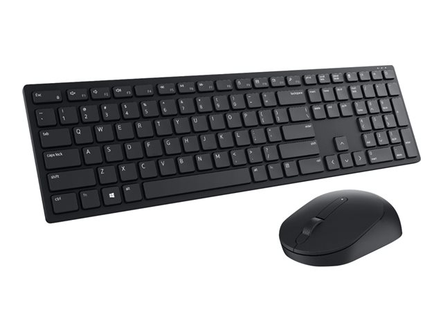 Dell Pro KM5221W - Retail Box - keyboard and mouse set - wireless - 2.4 GHz - QWERTY - US International - black