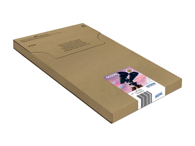 Epson 502XL Multipack - 4-pack - pigmented black, yellow, cyan, magenta - original - mailable - ink cartridge - for Expression Home XP-5100, 5105, 5150, 5155, WorkForce WF-2860, 2865, 2880, 2885