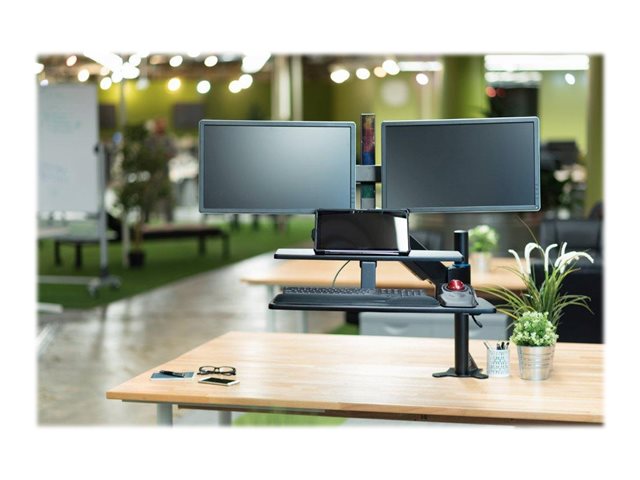 Kensington SmartFit Sit/Stand Workstation - Mounting kit (sit-stand arm, mouse platform, desk clamp pole, keyboard platform) - for LCD display / PC equipment - black - desktop