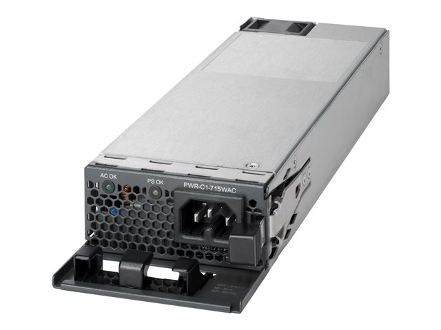 Cisco Config 1 - Power supply - hot-plug / redundant (plug-in module) - 80 PLUS Platinum - AC 100-240 V - 715 Watt - remanufactured - for Catalyst 9300 (Higher Scale) (715 Watt), 9300L (715 Watt)