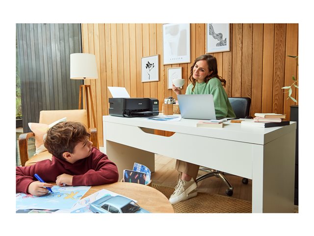 Epson EcoTank ET-2830 - Multifunction printer - colour - ink-jet - ITS - A4 (media) - up to 15 ppm (printing) - 100 sheets - USB, Wi-Fi - black