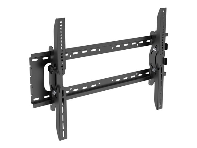 StarTech.com Flat Screen TV Wall Mount - Tilting - Supports 32\" to 75\" TVs - Steel - VESA TV Mount - Monitor Wall Mount (FLATPNLWALL) - Mounting kit (wall plate, 2 mounting brackets) - for flat panel - steel - black - screen size: 32\"-75\" - wall-mountable - for P/N: HDMIPLATE