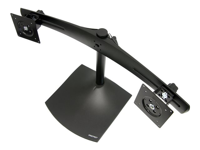 Ergotron DS100 - Stand - horizontal - for 2 LCD displays - aluminium, steel - black - screen size: up to 24\" - desktop