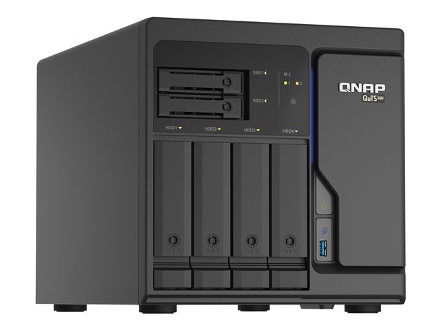 QNAP TS-H686-D1602-8G - NAS server - 6 bays - SATA 6Gb/s - RAID RAID 0, 1, 5, 6, 10, 50, 60, JBOD - RAM 8 GB - 2.5 Gigabit Ethernet - iSCSI support