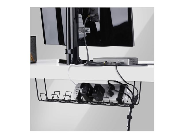 Under Desk Cable Management Tray Black