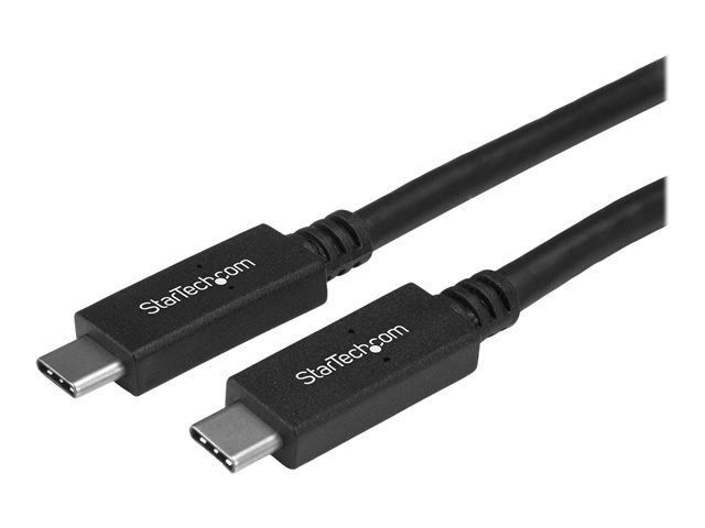 StarTech.com USB 3.1 Type C Cable - 6 ft / 2m - with Power Delivery (USB PD) - Power Pass Through Charging - USB Charger (USB315CC2M) - USB cable - 24 pin USB-C (M) to 24 pin USB-C (M) - USB 3.1 - 3 A - 2 m - black - for P/N: DKT30CHPD3, DKT30CHVSDPD, KITBXDOCKPEU, KITBXDOCKPNA, KITBXDOCKPUK, SV221HUC4K