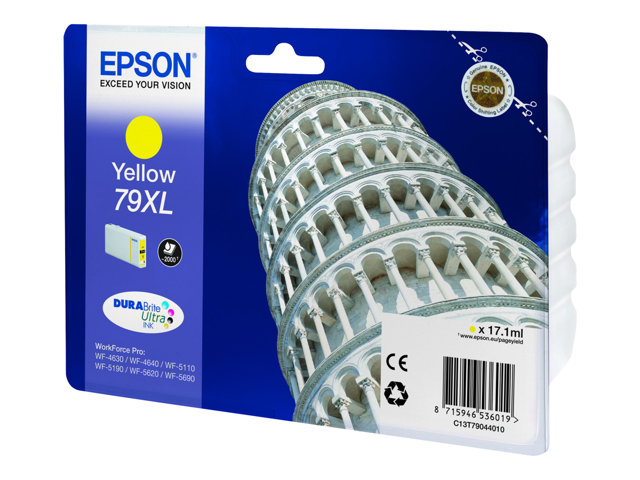 Epson 79XL - 17.1 ml - XL - yellow - original - ink cartridge - for WorkForce Pro WF-4630DWF, WF-4640DTWF, WF-5110DW, WF-5190DW, WF-5620DWF, WF-5690DWF