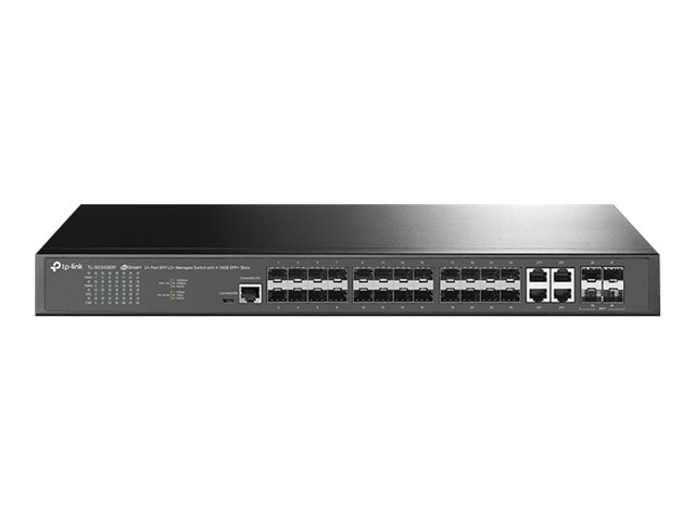 TP-Link JetStream TL-SG3428XF V1.6 - Switch - L2+ - Managed - 20 x Gigabit SFP + 4 x combo Gigabit SFP/RJ-45 + 4 x 10 Gigabit SFP+ (uplink) - rack-mountable