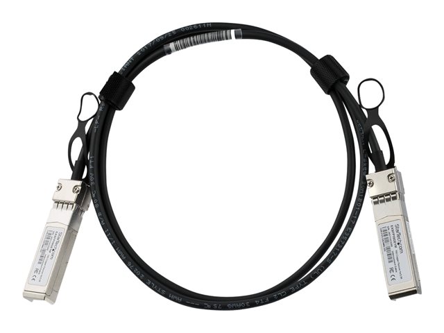 StarTech.com Juniper EX-SFP-10GE-DAC-1M Compatible 1m 10G SFP+ to SFP+ Direct Attach Cable Twinax, 10GbE SFP+ Copper DAC 10 Gbps Low Power Passive Mini GBIC/Transceiver Module DAC Cable - Lifetime Warranty (EXSFP10GE1M) - 10GBase direct attach cable - SFP+ latched to SFP+ latched - 1 m - twinaxial - SFF-8431/SFF-8432 - passive - black