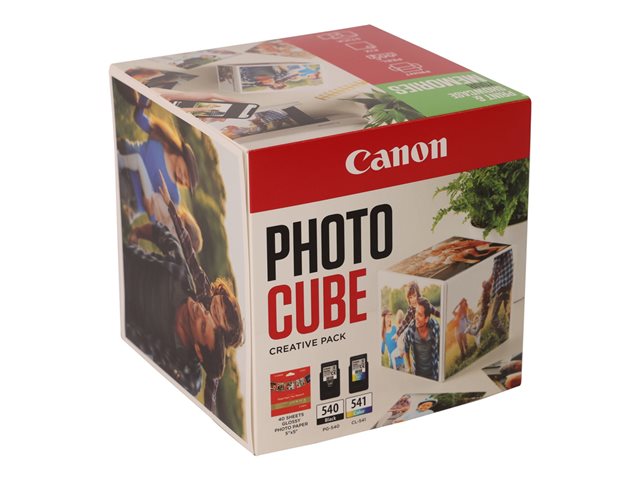 Canon Photo Cube Creative Pack - Glossy - 2-pack - black, colour (cyan, magenta, yellow) - original - green - ink cartridge / paper kit - for PIXMA TS5150, TS5151