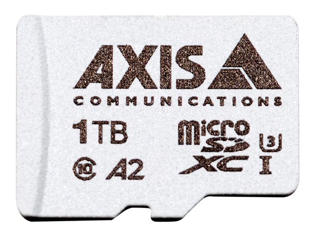 AXIS Surveillance - Flash memory card (microSDXC to SD adapter included) - 1 TB - A2 / UHS-I U3 / Class10 - microSDXC UHS-I - for AXIS D3110, M3085, M3086, M5075, M7116, P3818, Q1656, Q1715, Q1942, Q6100, P37 Series
