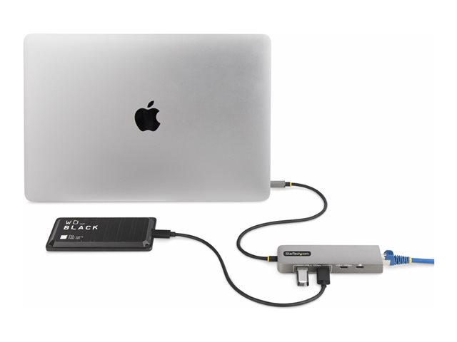 StarTech.com 3-Port USB-C Hub with 2.5 Gigabit Ethernet and 100W Power Delivery Passthrough Laptop Charging, USB-C to 2x USB-A/1x USB-C, USB 3.2 10Gbps Type-C Adapter Hub - Windows/macOS/Linux/Chromebook (10G2A1C25EPD-USB-HUB) - Hub - compact - 1 x U