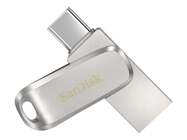 SanDisk Ultra Dual Drive Luxe - USB flash drive - 128 GB - USB 3.1 Gen 1 / USB-C - silver