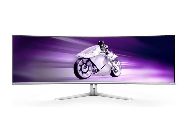 Philips Evnia 8000 49M2C8900 - OLED monitor - gaming - curved - 49\" (48.9\" viewable) - 5120 x 1440 Dual Quad HD @ 240 Hz - 1000 cd/m² - 15000000:1 - DisplayHDR 400 True Black - 0.03 ms - 2xHDMI, DisplayPort, USB-C - speakers - textured white