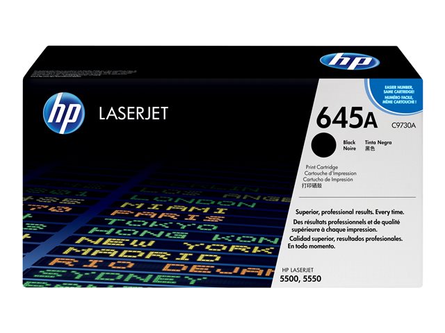 HP 645A - Black - original - LaserJet - toner cartridge (C9730A) - for Color LaserJet 5500, 5550, LaserJet 5000