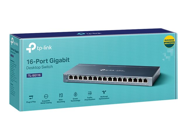 TP-Link TL-SG116 - Switch - 16 x 10/100/1000 - desktop
