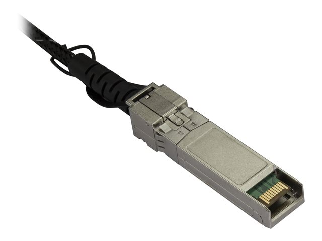 StarTech.com MSA Uncoded Compatible 3m 40G QSFP+ to 4x SFP+ Direct Attach Breakout Cable Twinax, 40GbE QSFP+ to 4x SFP+ Copper DAC 40 Gbps Low Power Passive Transceiver Module DAC Cable - Lifetime Warranty (QSFP4SFPPC3M) - Breakout cable - QSFP+ latched to SFP+ latched - 3 m - twinaxial - SFF-8431/SFF-8432/SFF-8436 - passive - black