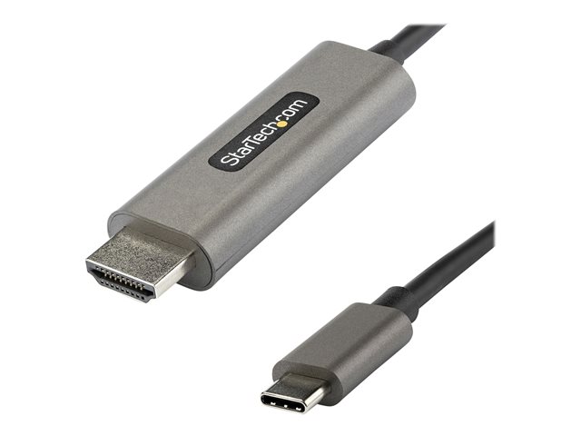 StarTech.com 16ft (5m) USB C to HDMI Cable 4K 60Hz with HDR10, Ultra HD USB Type-C to 4K HDMI 2.0b Video Adapter Cable, USB-C to HDMI HDR Monitor/Display Converter, DP 1.4 Alt Mode HBR3 - Thunderbolt 3 Compatible (CDP2HDMM5MH) - Adapter cable - 24 pin USB-C male to HDMI male - 5 m - black - 4K support, active