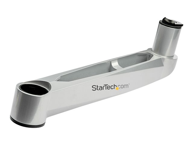 StarTech.com Desk Mount Quad Monitor Arm, Premium Articulating VESA 4 Monitor Mount 2x2 up to 27\", Ergonomic Height Adjustable Pole Mount, Tilt/Swivel/Rotate, C-Clamp/Grommet, Silver - Heavy-duty VESA Mount (ARMQUADPS) - Mounting kit - adjustable arm - for 4 monitors - aluminium - silver - screen size: 13\"-27\" - desk-mountable - TAA Compliant