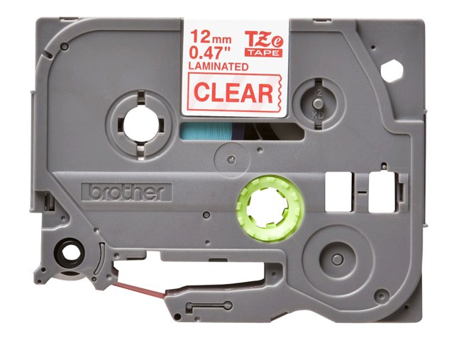 Brother TZe-132 - Red on clear - Roll (1.2 cm x 8 m) 1 cassette(s) laminated tape - for Brother PT-P750, P950, P-Touch PT-E310, P-Touch Cube PT-P300, P-Touch Cube Pro PT-P910