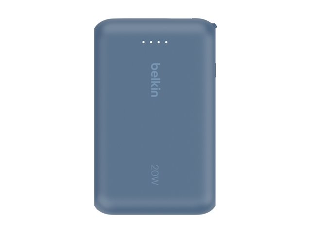 10k PD20w Integrated USB-C Cable Power Bank, Blue