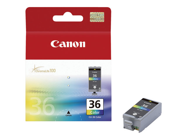 Canon CLI-36 Color - 12 ml - colour (cyan, magenta, yellow, black) - original - ink cartridge - for PIXMA iP100, iP100wb, iP110, mini260, mini320, TR150