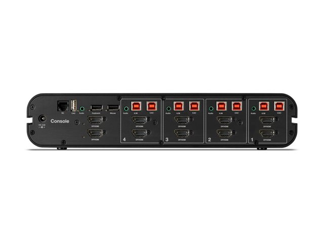 Belkin Universal Secure Dual-Head - 2nd Generation - KVM / audio switch - 4 x KVM / audio - 1 local user - desktop - TAA Compliant