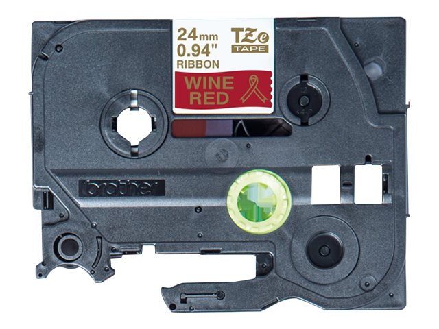 Brother TZe-RW54 - Satin - gold on wine red - Roll (2.4 cm x 4 m) 1 cassette(s) ribbon tape - for Brother PT-D600, P-Touch PT-3600, D600, D800, E550, P750, P900, P950, P-Touch EDGE PT-P750