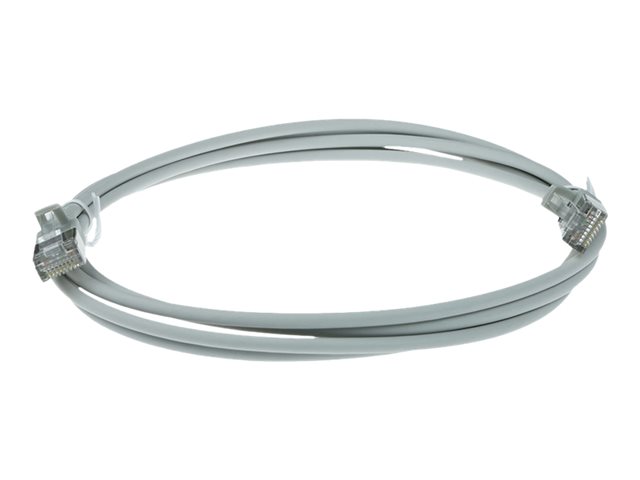 Grijze 5 meter LSZH U/FTP CAT6A datacenter slimline patchkabel snagless met RJ45 connectoren - PolyBag