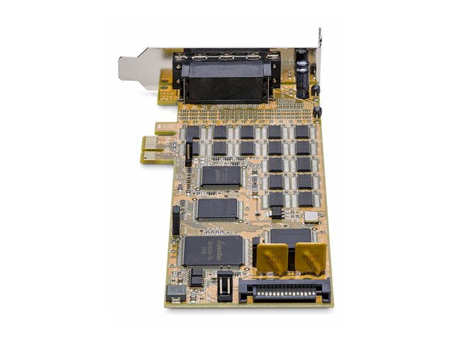 StarTech.com 16 Port PCI Express Serial Card - High-Speed PCIe Serial Card - Expansion module - PCIe 1.1 low profile - RS-232 x 2 - yellow