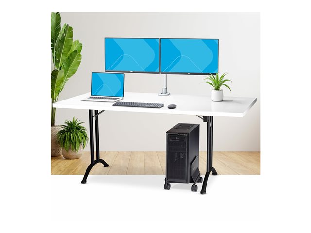 StarTech.com Computer Tower Cart Rolling CPU Caddy w/ Wheels, Adjustable - Cart - for personal computer - steel - black