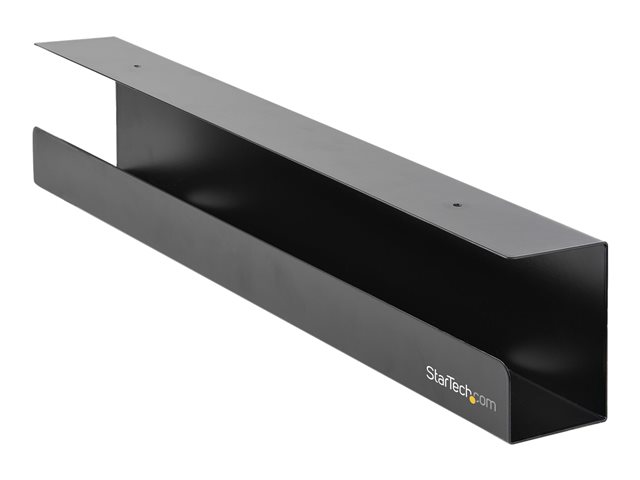 StarTech.com Under Desk Cable Management Tray, Cable Tray Organizer for Office/Standing Desk, Desk or Table Mount Cords/Wire/Power Strip Holder, Computer Cable Manager, 23-1/2\"L x 4-1/2\"D - Desk Cable Management (UDCMTRAY) - Cable management tray - u