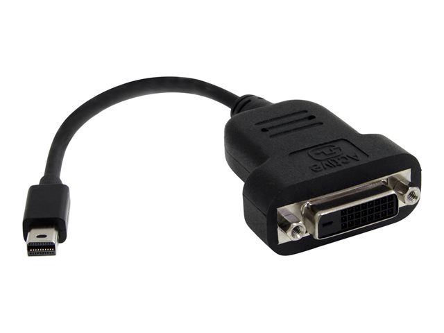 StarTech.com Mini DisplayPort to DVI Adapter - 1080p - Single Link - Active - Mini DP (Thunderbolt) to DVI Monitor Adapter (MDP2DVIS) - DVI adapter - dual link - Mini DisplayPort (M) to DVI-D (F) - 20 cm - black