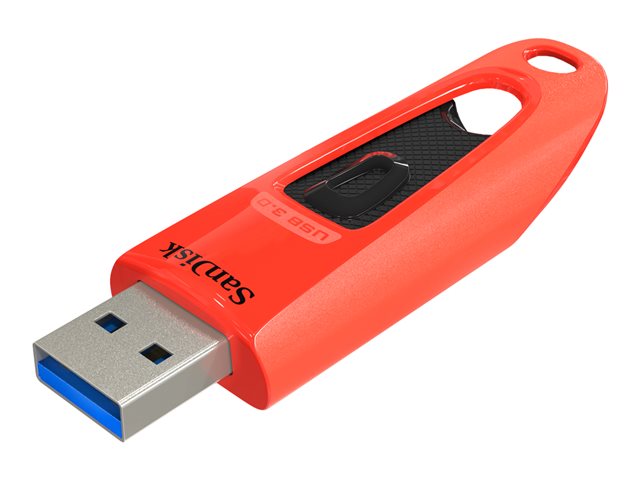 SanDisk Ultra - USB flash drive - 64 GB - USB 3.0 - blue, red (pack of 2)