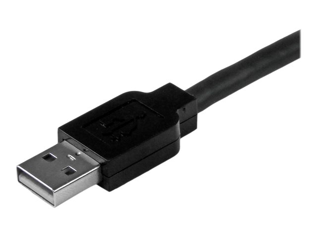 StarTech.com 15m / 50 ft Active USB 2.0 A to B Cable - Long 15 m USB Cable - 50 ft USB Printer Cable - 1x USB A (M), 1x USB B (M) - Black (USB2HAB50AC) - USB cable - USB Type B (M) to USB (M) - USB 2.0 - 15 m - active - black - for P/N: ICUSB232D