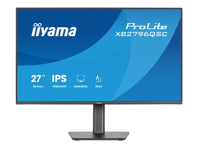 27\"WIDE LCD, 2560 x 1440 QHD, IPS panel, LED Bl., USB-Hub(1xOut v3.2 + 1xUSB-C(5 Watt)), Pivot, Height Adjust.(15cm), 350 cd/m², 1000:1 Static Contrast, 80.000.000:1 ACR, Speakers, USB-C(65 Watt), HDMI, 4ms, Black Tuner