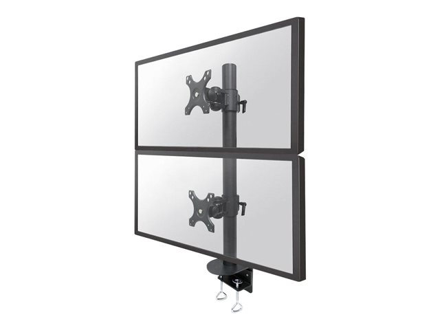 Neomounts FPMA-D960DVPLUS - Mounting kit - for 2 LCD displays - steel - black - screen size: 17\"-49\" - clamp mountable, desk-mountable