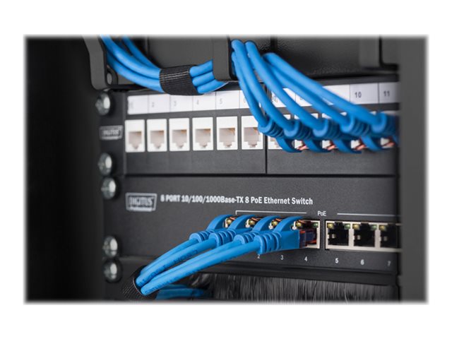 10in Cable management panel 0.5Ucablebru