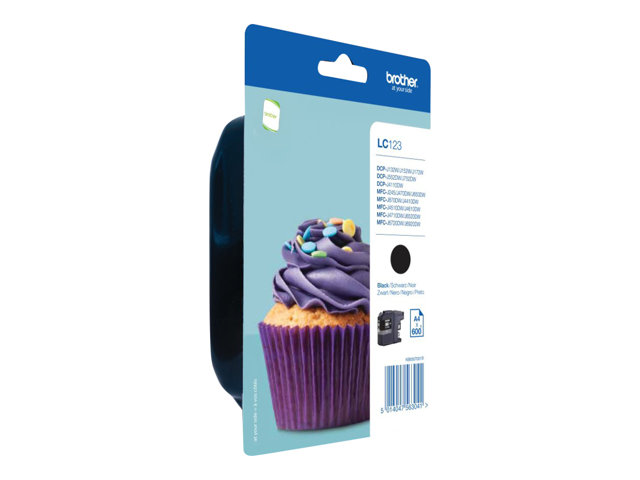 Brother LC123BK - High Yield - black - original - blister - ink cartridge - for Brother DCP-J100, J105, J132, J152, J552, J752, MFC-J245, J470, J650, J6520, J6720, J6920