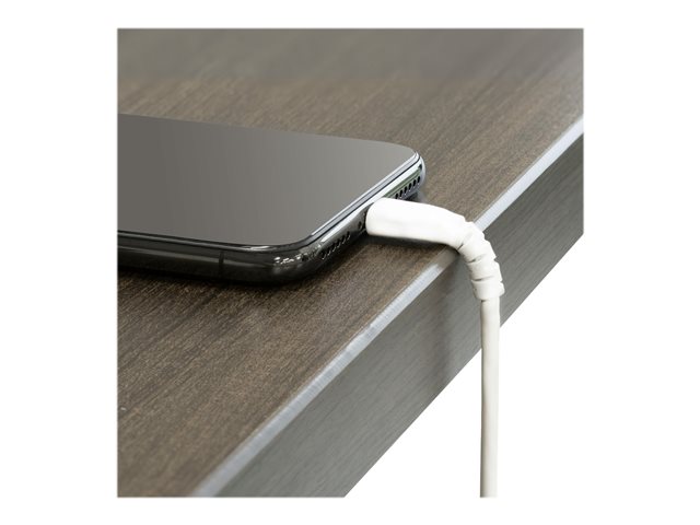 StarTech.com 3 ft(1m) Durable White USB-A to Lightning Cable, Heavy Duty Rugged Aramid Fiber USB Type A to Lightning Charger/Sync Power Cord, Apple MFi Certified iPad/iPhone 12 Pro Max - iPhone 7/8/11/11 Pro - Lightning cable - USB male straight to Lightning male straight - 1 m - double shielded - white