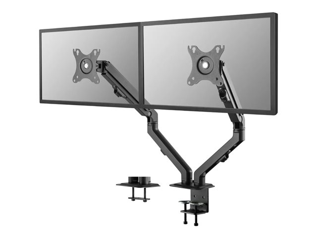 Neomounts FPMA-D650D - Mounting kit - full-motion - for 2 LCD displays - steel - black - screen size: 17\"-27\" - clamp mountable, grommet, desk-mountable