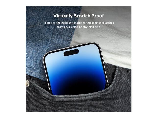 Belkin ScreenForce UltraGlass - Screen protector for mobile phone - glass - for Apple iPhone 14 Pro Max