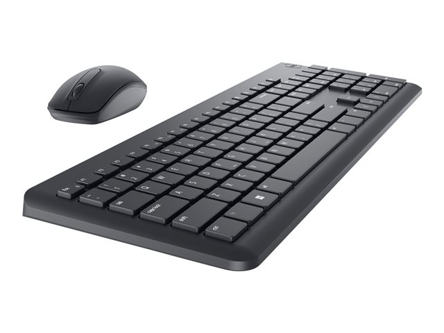 Dell Wireless Keyboard and Mouse KM3322W - Keyboard and mouse set - wireless - 2.4 GHz - QWERTY - International English - black - with 3 years Next Business Day Advanced Exchange Service