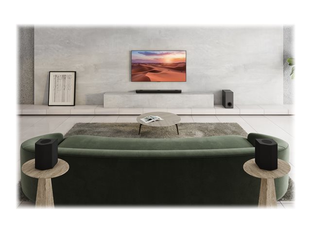 LG DS95QR - Sound bar system - for home theatre - 9.1.5-channel - wireless - Wi-Fi, Bluetooth - App-controlled - 810 Watt (Total) - dark steel silver