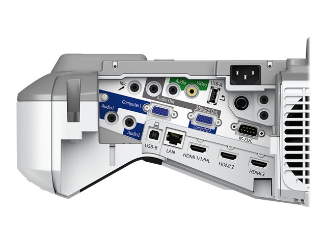 Epson EB-695Wi - 3LCD projector - 3500 lumens (white) - 3500 lumens (colour) - WXGA (1280 x 800) - 16:10 - 720p - LAN - grey, white